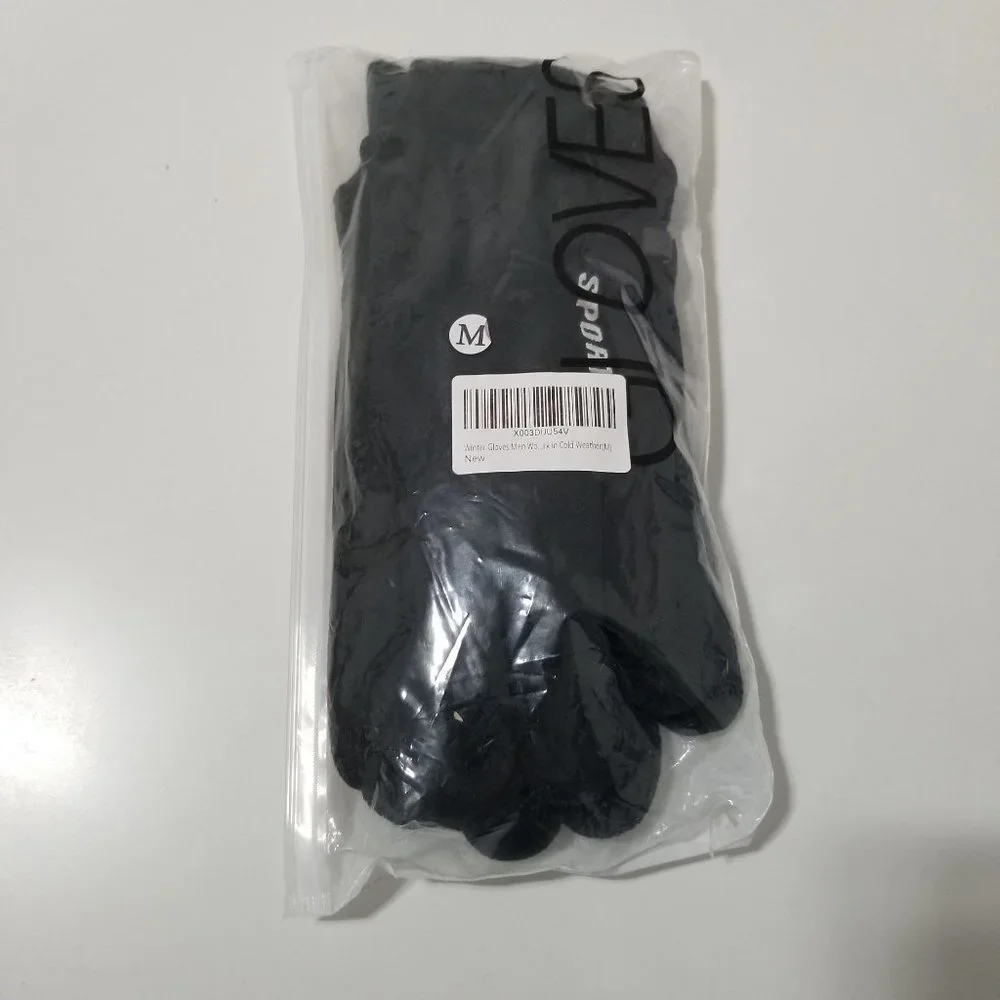 NEW Women‎ Gloves Size M Color Black